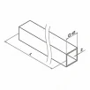 QRAIL toru MOD4900 kandiline 40x40x2mm pikkus 5000mm AISI304