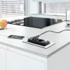 SCH EVOline Backflip pistikupesa, 2xSchuko+1xUSB-C , valge matt
