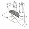QRAIL posti tald MOD0947 ümber astme Ø42,4 torule AISI304
