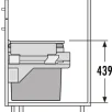 HAILO Euro Cargo S 600 prügikastisüsteem 30L/30L+katteplaat metall, K439,S403,L562, helehall