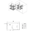 SCH VS COR Fold Premea Artline nurgakapi mehhanism kmpl. parem, (kapile laiusega 900mm), hõbe/hall MDF/hall satiin klaas