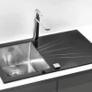 ALVEUS köögivalamu KARAT 10 parem, 860x500mm, I, roostevaba teras/must klaas