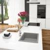 DEANTE valamu CORDA, 550x460x204mm, pealt või alt paigaldatav, kivi, Metallic Grey