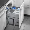 HAILO Euro Cargo S 600 prügikastisüsteem 30L/13L/13L+kaas+katteplaat metall, K439,S403,L568, helehall