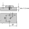 BLUM Clip hinge kinnitusplaat kõrvadega D0mm (expando) 174E610