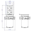 BACHMANN ELEVATOR torn pistikupesa 2x220V, roostevaba
