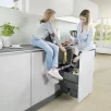 HAILO CARGO SYNCRO prügikastisüsteem 600mm 28L/13L/13L+1x kaas 13L ülaplaadiga, K424,S400,L568, tumehall