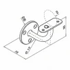 QRAIL käsipuu kinniti MOD0112 seinal torule Ø 42,4mm AISI304 poleeritud