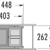 HAILO AS Cargo prügisüsteem 300mm 15L/10L, tumehall L268 x S403 x K388