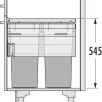 HAILO Euro Cargo prügisüsteem 500mm 38L/38L/ K545,S528,L562 Tumehall