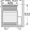HAILO CARGO TRIPLE XL 450 prügikastisüsteem ülaplaadiga 55L, K402,S420, tumehall
