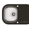 ALVEUS köögivalamu WAVE 20, 760x500mm, I, pööratav, roostevaba teras/must klaas