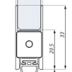 CDA alaprofiil L=930mm automaattihendiga 12mm klaasile toon Poleeritud alumiinium