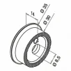 QRAIL adapter MOD 0723 mudelile 44 & 46, AISI 304