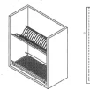 FGV CASA 3-osaline nõude nõrutusrest, 700mm, 10mm vedrutüübel, roostevaba 220mm