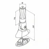 QRAIL posti alatald MOD0945 torule Ø 42,4 mm reguleeritav liimitav AISI304