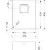 ALVEUS köögivalamu QUADRIX 20, 340x400x200mm, U, roostevaba teras, satiin
