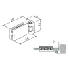 GF hing klaasuksele sein/klaas 90* 6-10mm klaasile toon RST harjatud