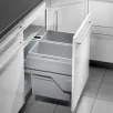 HAILO Euro Cargo S 600 prügikastisüsteem 30L/30L+katteplaat metall, K439,S403,L562, helehall