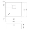 ALVEUS köögivalamu QUADRIX 40, 450x400x200mm, U, roostevaba teras, satiin