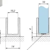 CDA U-profiil klaasile 10mm L-3000mm toon must