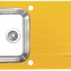 ALVEUS köögivalamu GLASSIX 10, 860x500mm, I, pööratav, roostevaba teras/kollane klaas