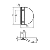 ROTO rõduukse kõrv K060A20728 RAL9016 (valge) PVC