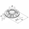 QRAIL keevitatav tald MOD3502 torule Ø 42,4mm AISI304 viimistlemata