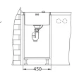 ALVEUS köögivalamu MONARCH QUADRIX 30, 450x450x200mm, F/S, roostevaba teras, kuldne