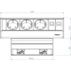 SCH EVOline Dock DATA Small pistikupesa, 2xSchuko, 2xRJ45 koos kiirkinnitusega