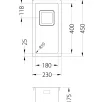 ALVEUS köögivalamu QUADRIX 10, 230x450x175mm, F/S, roostevaba teras, satiin