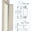 HOPPE rõduukse kõrv 430/70 F1(hõbe)