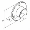 QRAIL EGS kinnitus seinal MOD6505 U-reelingule Ø 48,3mm AISI304 harjatud