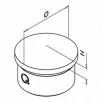 QRAIL otsakate MOD0729 torule 42,4x2mm AISI316 poleeritud