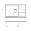 ALVEUS köögivalamu INTERMEZZO 130, 780x480x215mm, I/U, graniit, carbon-G91