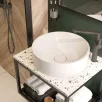 DEANTE vannitoavalamu MIRAN, diameeter 450mm, kõrgus 145mm, tööpinnale paigaldadav, keraamiline, valge