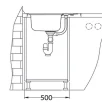 ALVEUS köögivalamu LINE MAXIM 60, 620x505mm, F/S, pööratav, roostevaba teras, satiin