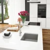 DEANTE valamu CORDA, 550x460x204mm, pealt või alt paigaldatav, kivi, Metallic Grey