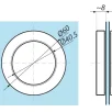 CDA tabletkäepide 60mm läbiva avaga klaasile 8-12mm toon EV1 anodeering