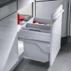 HAILO Euro Cargo S 500 prügikastisüsteem 30L/19L+katteplaat metall, helehall