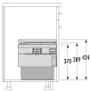 HAILO CARGO SYNCRO prügikastisüsteem 600mm 28L/28L ülaplaadiga, K424,S400,L568, tumehall
