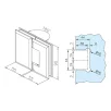 GF hing dushiuksele klaas/klaas 180° klaasile 8-12mm toon RST kroom