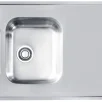 ALVEUS köögivalamu CLASSIC PRO 100, 1200x600mm, L, roostevaba teras, satiin