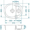 ALVEUS köögivalamu ROLL 80, 595x475mm, I, graniit, carbon-G91
