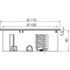 BACHMANN TWIST pistikupesa 2x220V, juhe 2m, must RAL9005 matt