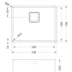 ALVEUS köögivalamu QUADRIX 50, 500x400x200mm, U, roostevaba teras, satiin