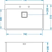 ALVEUS köögivalamu STYLUX 40, 790x510mm, F/S, roostevaba teras, satiin