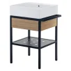 DEANTE vannitoa konsool TEMISTO valamu ja sahtliga, 500x665x700mm, roostevaba teras, must