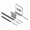 QRAIL EGS 3KN tihendite komplekt klaasile 20,76mm pikkusele 5m, must