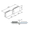 GF hing klaasuksele MOD0502 klaas/klaas 180 kraadi 8-10mm klaasile toon RST harjatud